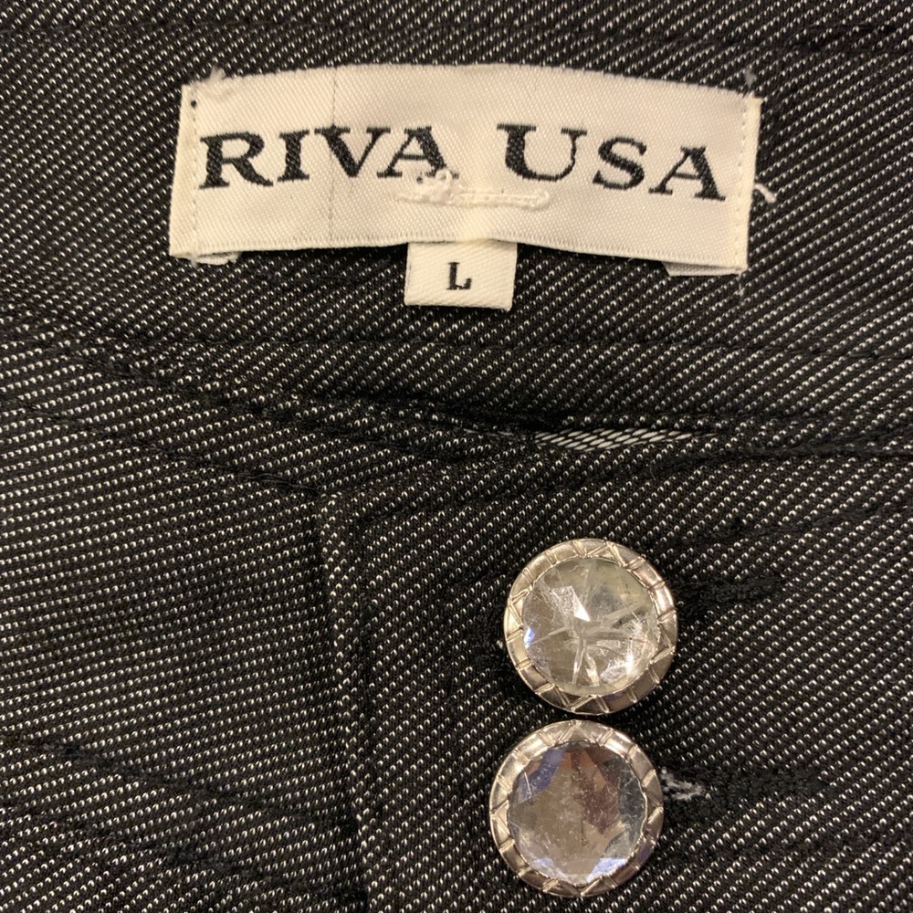Black Skinny Jeans with Silver Accents